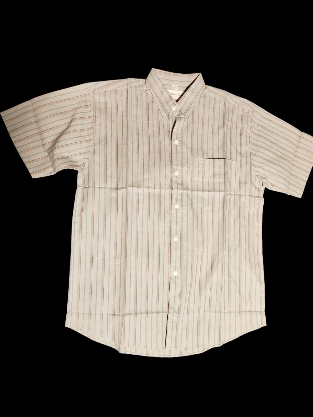 CHRISTIAN DIOR Vintage Casual Button Down Striped Shirt